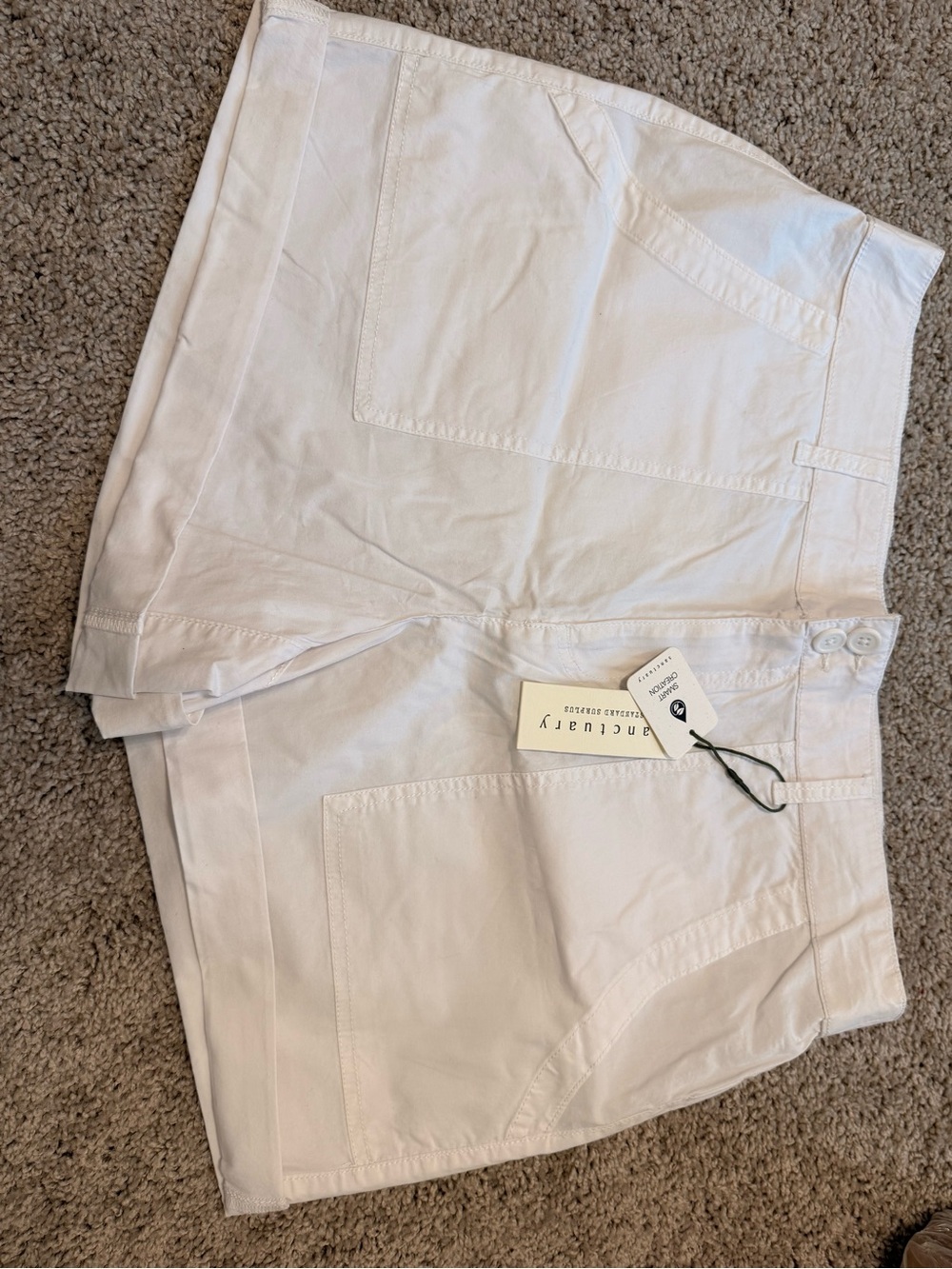 Sanctuary Women’s White Cotton Blend Shorts